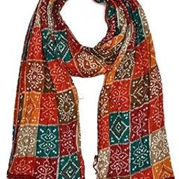 Women's Bandhej Dupatta – Traditional Rajasthani Tie-Dye Chinon Silk Dupatta | Soft & Lightweight Ethnic Dupatta for Kurti, Lehenga, Salwar Suit-10