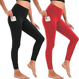 Yoga Pants Women, Skin Friendly Leggings for Women,Ankle Length Yoga Leggings,Yoga Pants with Pockets,Gym and Yoga Wear Pants for Women Combo of 2 Pack-image-84