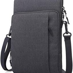 DERBEN CLOVE 14 Inch Utility Laptop Tablet Sleeve With Shoulder Belt For Men And Women (Black)-image-49