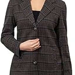Winter Wear Casual Wear Outdoor Wear Acrylic Blend Collared Checked Full Sleeve Women's Coat (4410)-image-48