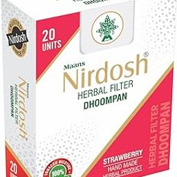 Nirdosh Herbal Cigarette (20 pcs), 100% Tobacco Free & Nicotine Free with Strawberry Flavour, Natural Smoking Alternative for Relive Stress & Mood Enhancer Product for Smokers, Herbal Filter Dhoompan-7
