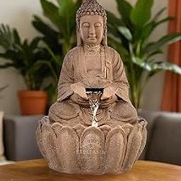 EXPLEASIA 2ft Divine Buddha Water Fountain for Home, Buddha Water Fountain, Buddha Water Fountain Indoor Home décor, Buddha Water Fountain Big Size, Waterfall Fountain Indoor Home décor (56X30X30)-image-16