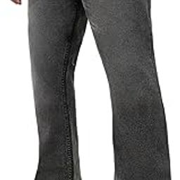 Men's Washed Bootcut Jeans Stretchable-image-1