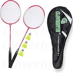 CLOVERBYTE Power SHT-025 Pink Racquet with 3 Nylon Shuttles and Badminton Bag Badminton Kit-25