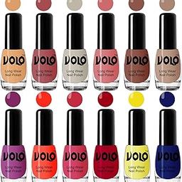 Volo Best Affordable Gloss Nail Polish Combo 12 Pcs Full Year Collection(Nude, Tan, Nude, Candy, Nude, Nude, Plum, Coral, Pink, Red, Yellow, Blue) 60 ML-image-65