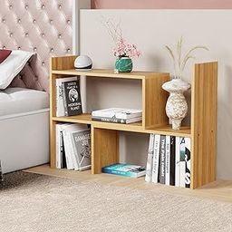 Lukzer Adjustable Engineered Wood Bookshelf Storage Rack | Multipurpose DIY Display Stand for Living Room, Bedroom, Office | Light Oak | 121x61x24cm | MR-011-image-24