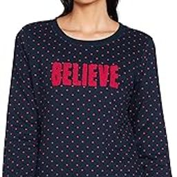 Women Polka Dot Printed Cotton Round Neck Sweatshirt-image-14
