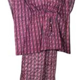 Cotton Printed Kaftan Set for Women | Co-ord Kurta Pant Set with Pocket | Adjustable Drawstring Waist Loungewear | Comfortable Summer Nightwear | Stylish Ethnic Homewear-image-94