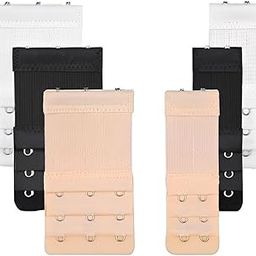 6 Pieces Bra Extenders For Women's 2 Hook / 3 Hook Comfortable Stretchy Bra Extension Elastic Strap-13