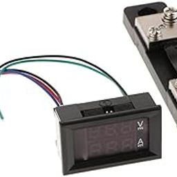 Luzhengyang LED Display Meter DC4 33V Dual Digital Voltmeter Ammeter 50A + Shunt Red-10