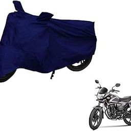 Auto Hub Bike Cover Compatible with Cb Shine, Heatproof, Mirror Pocket, Belt & Buckle, CB Shine Bike Cover - 1 Unit, Plain Navy-image-75