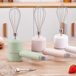 LANCEMATES Cordless Hand Mixer for Baking, Dough & Eggs - 3 Speed Settings, Powerful & Portable Electric Kitchen Mixer-picture-4