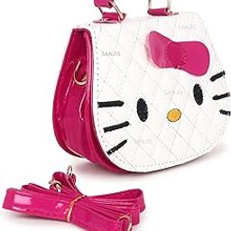 Baby Girls Kids Cartoon Character Kitty Crossbody Multicolor Hand Purses Toddler Mini Cute Princess Handbags, Shoulder Messenger, Phone Purse Wallet Sling Bag-52