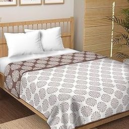 Linenovation Single Bed Comforter 120 GSM Microfiber 3 Layered Quilt Dohar Soft Lightweight Reversible Printed AC Blanket Double Bed for All Season-Bread-picture-17