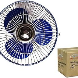 WolkomHome Fan 12-Volt 8 -inch for Car, Truck, Home, Kitchen, Office-image-27