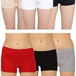Women's Spandex Soft Cotton Stretchable Lycra Multicolor Boy Short Panties, Free One Pair Transparent Bra Strap-image-88