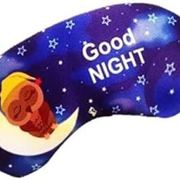 JELLIFY Good Night Moon Printed Eye Mask/Sleep Mask for Relaxing/Medidation/Sleep/Travel For Women/Girls/Kids (7.5 * 4 Inches)-image-0
