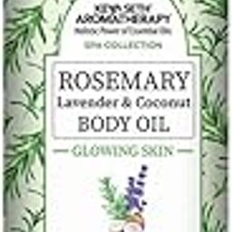 Keya Seth Aromatherapy Rosemary Lavender Coconut Body Oil, Glowing Skin, Moisturizing Refreshing Aroma, Non Sticky Anti Aging, Essential Oil 200ml-image-41