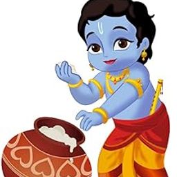 GADGETS WRAP Krishna Ji Makhan Matki Wall Sticker for Living Room, Bedroom,Kids Room, Office (Size - 33 CM X 50 Cm)-image-37