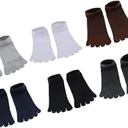 secret desire Men Toe Socks Five Finger Cotton Socks Sports Running Ankle Socks Light Gray-picture-13