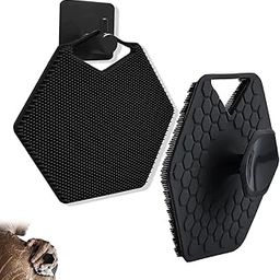 COZIESS Silicone Body Scrubber - Soft Exfoliating Silicone Body Scrubber, Body Cleansing Brush and Massage for All Kinds of Skin (BLACK PACK OF 1) (Jet Black)-image-79