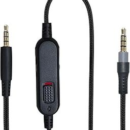 Replacement Cable Cord Compatible with Kingston Hyperx Cloud Mix and Cloud Alpha Gaming Headset, QJYTH Detachable Headset Audio Cable 3.5mm with Inline Mute & Volume Control (No Inline Mic, Black)-image-23