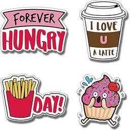 Presta Gifts MDF Wooden Foodie Funny Fridge Magnet for Home and Kitchen Decoration (Multicolour, 3x2 Inches) - Set of 4 Designs-25
