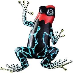 HEAVENGLOW Frog Hanging Sculpture Colorful Metal Wall Decor for Outdoor Yard Sidewalk Black Blue Red-image-47