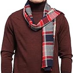 Mens Multi color Self Design Muffler (224MUF7932-0-13)-image-88