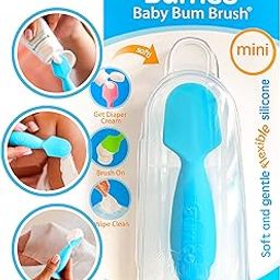 Blue Mini BabyBum Diaper Cream Brush - Soft Silicone Diaper Cream Applicator-14