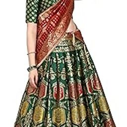 Women's Jacquard Semi-Stitched Lehenga choli-image-26