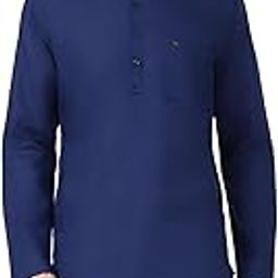 Men's Cotton Regular Fit Casual Everyday Festive Solid Long Kurta-image-39