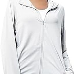 Light Grey Full Length Women's UV Protection Jacket, Lightweight Summer Sun Screen Hoodie, UPF 50+ Protection for Outdoors, Shirt Full Zipper Sun Protection Jacket- FIT 40-65 KG-image-25