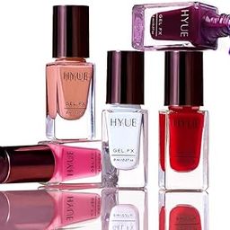 HYUE Gel FX Nail Paint | Fab Five | 8 ml x 5 | Pink Lemonade-Rosewood-AppleBerry-Alabaster-Mulberry Jam | Ultra-Glossy Shine | Long-Lasting Wear | Chip-Resistant Formula | Quick-Drying | High-Impact-picture-11