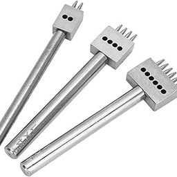 Ubervia Punch Tool, Leather Craft Kits Durable Belt Punching Tool Spacing Hole Puncher Tool for Leather for DIY for Craft(Spacing 4mm (2+4+6))-image-27