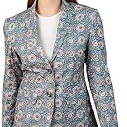Women's Blazer Digital Print Cotton Blazer-34