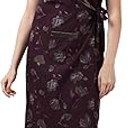 9shines Label Cotton Blend Robes Front Open Adjustable Nighty Housecoat Gown for Women (9SHC-Wine-XL)-image-1