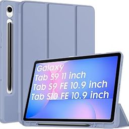 Robustrion Cover for Samsung Galaxy Tab S10 FE 10.9 inch/Tab S9 FE 10.9"/ Tab S9 11" with [S Pen Holder], Flip Case for Samsung Tab S10 FE / S9 FE/Tab S9 Tablet Cover [Auto Sleep Wake] - Lavender-31