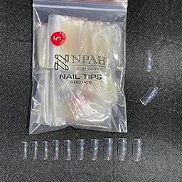 NPAH Acrylic False Nail Tips, 500PCS Fake Nail Shape Artificial False Nails Tips 10 Sizes for Nail Art Salons (2C, NAIL TIPS)-13