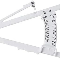 Personal Bodyfat Testing with Skinfold Calipers. Body Fat Calliper to Measure Your Body Fat (White)-11