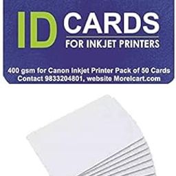 Super Thin 400 GSM Plain White Blank Inkjet Cards for Canon PIXMA G2000, G2010, G3000, G3010, G4000, G4010 Inkjet Printer for GATE Pass, ADHAR Card, School/College ID Card (Pack 50 Card)-30