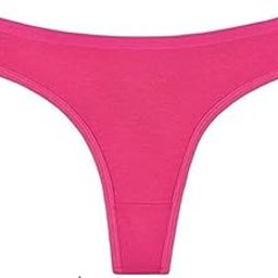 Bonjouir Women's Cotton Fitted Bikini Style Underwear | Women Thong Panty | Women Seamless Panty | Low Rise Sexy Solid G-String Sexy Lingerie Panties Briefs | 100% Super Cotton Thong (L, Pink)-11