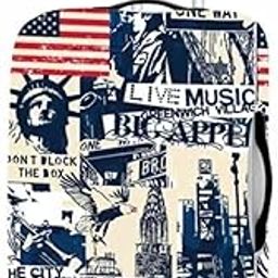 Large Protective Suitcase Cover – Polyester Fabric, Easy-Fit, Washable, Water-Resistant, Stretchable, Scratch-Resistant Turquoise Travel Trolley Bag Cover (Newyork) (Newyork Small)-image-94