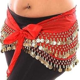 TASMAI MARKETING Women Belly Dance Hip Scarf Chiffon Belt-image-0