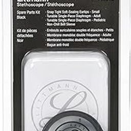 3M Littman stock code 70201174557 Littmann Stethoscope Spare Parts Kit, Classic III and Cardiology IV, Black, 40016-21