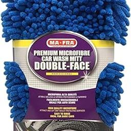 Mafra Professional Double Face 2in1 Dual Action Premium Microfiber Car Wash Mitt Glove for Cleaning | Easy to Rinse, Scratch Free, Super Absorbent - Body & Glass Effective Wash (30x20cm)-image-19