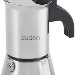Induction Moka Pot 2 Cup Stainless Steel Espresso Maker, stovetop coffee maker-image-23