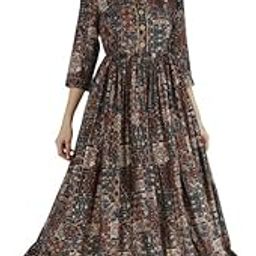 Women's Cotton Anarkali Maternity Feeding Kurti with Zipper| Comfortable & Elegant Post and Pre Pregnancy Kurti Dress/Kurta Dress-image-64