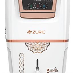Arroser Pure Aqua Zuric Ro water Purifier RO + UV + TDS Controller+ Active Copper + Alkaline + Zinc Best For home & Office 12 litter With led Display Made in India suitable for all Water (White)-image-35