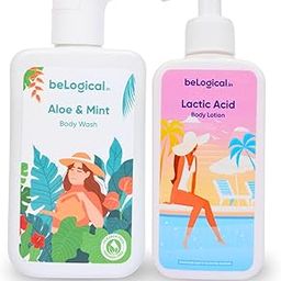 Aloe & Mint Body Care Set | Refreshing Body Wash & Hydrating Lactic Lotion | For All Skin Types | 225ml & 250ml | Pack of 2-17